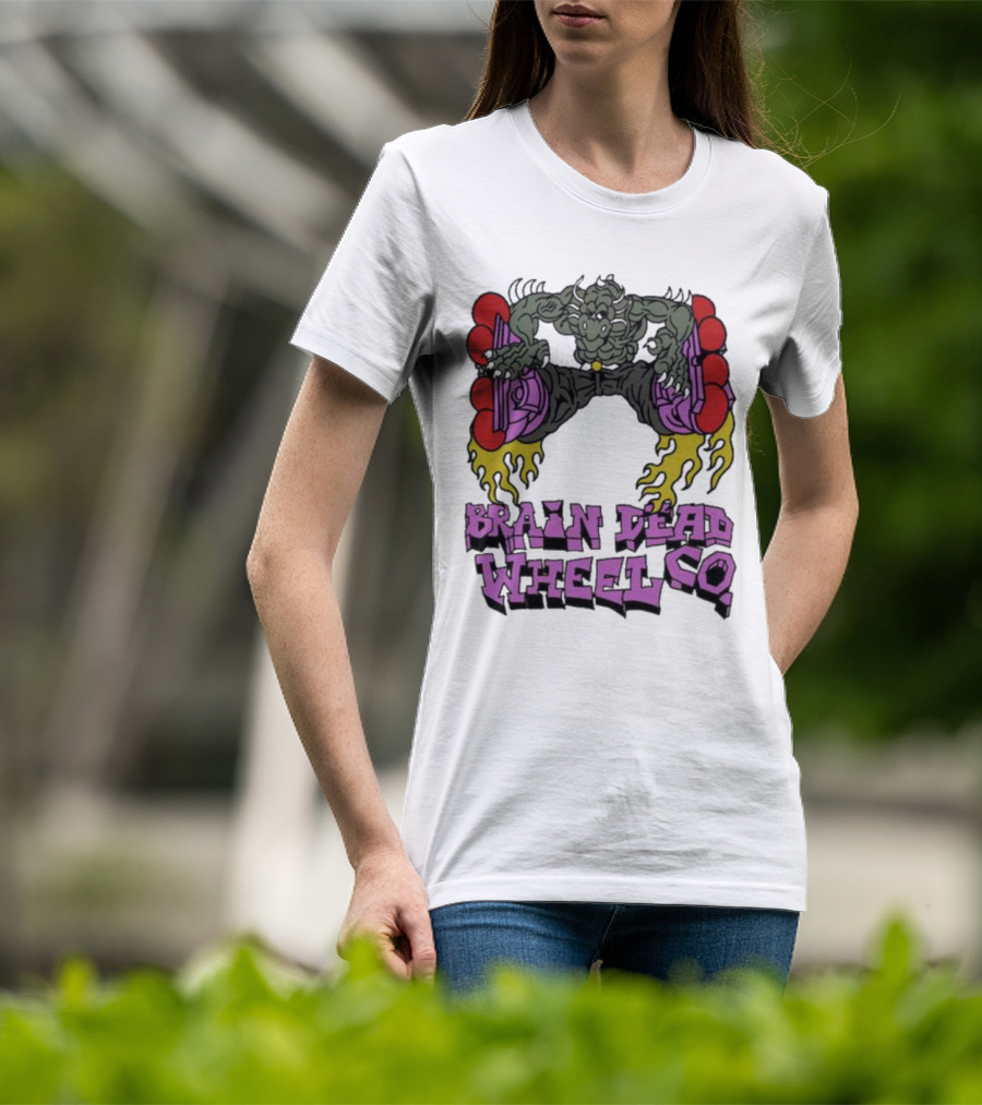 Brain Dead Wheel Co Dragon Skater T-Shirt
