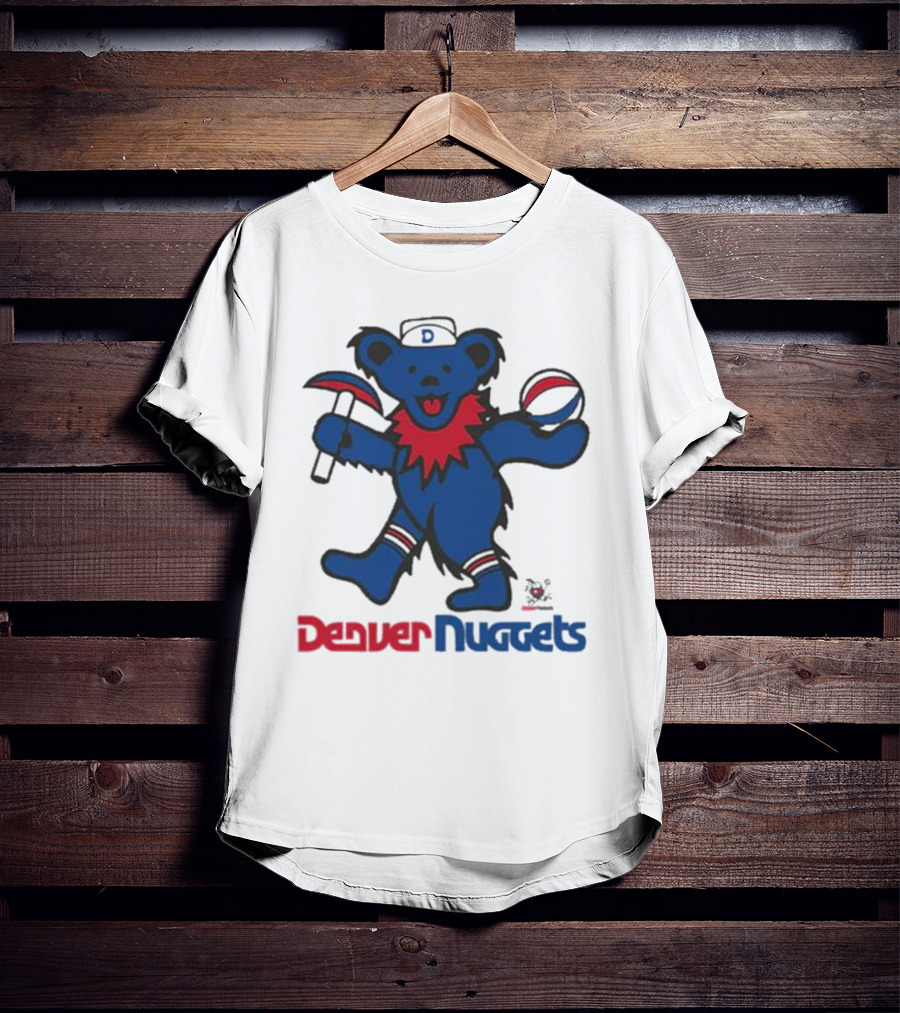 Denver Nuggets Grateful Dead Dancing Bear Basketball Axe T-Shirt