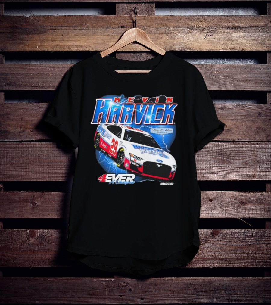 Kevin Harvick 4Ever A Champion Stewart-Haas Racing NASCAR Lightning Car T-Shirt
