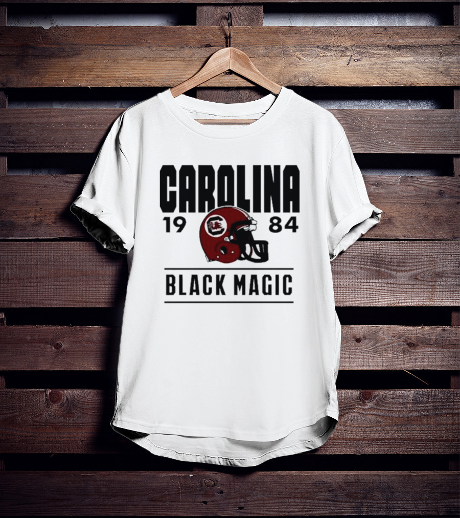 Carolina 1984 Black Magic Football Helmet T-Shirt