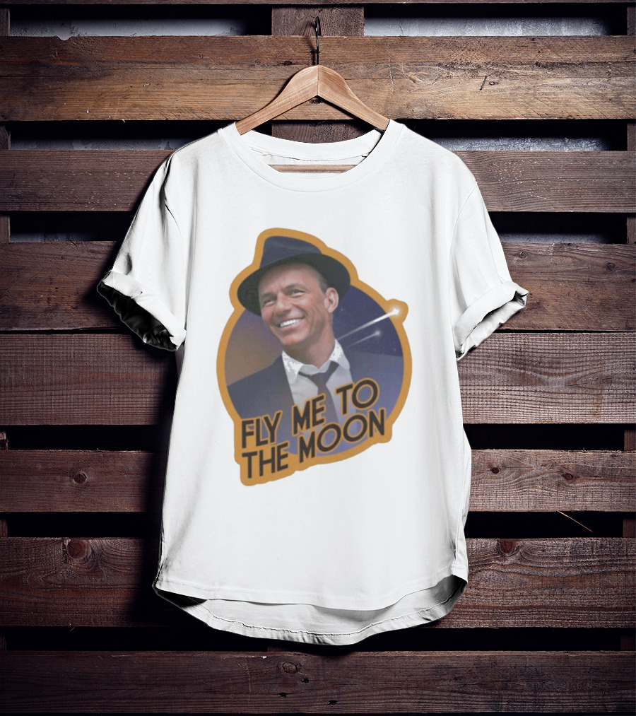 Frank Sinatra Fly Me To The Moon Vintage Iconic Singer T-Shirt