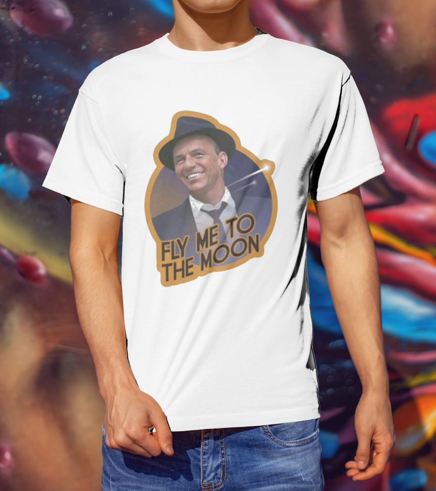 Frank Sinatra Fly Me To The Moon Vintage Iconic Singer T-Shirt