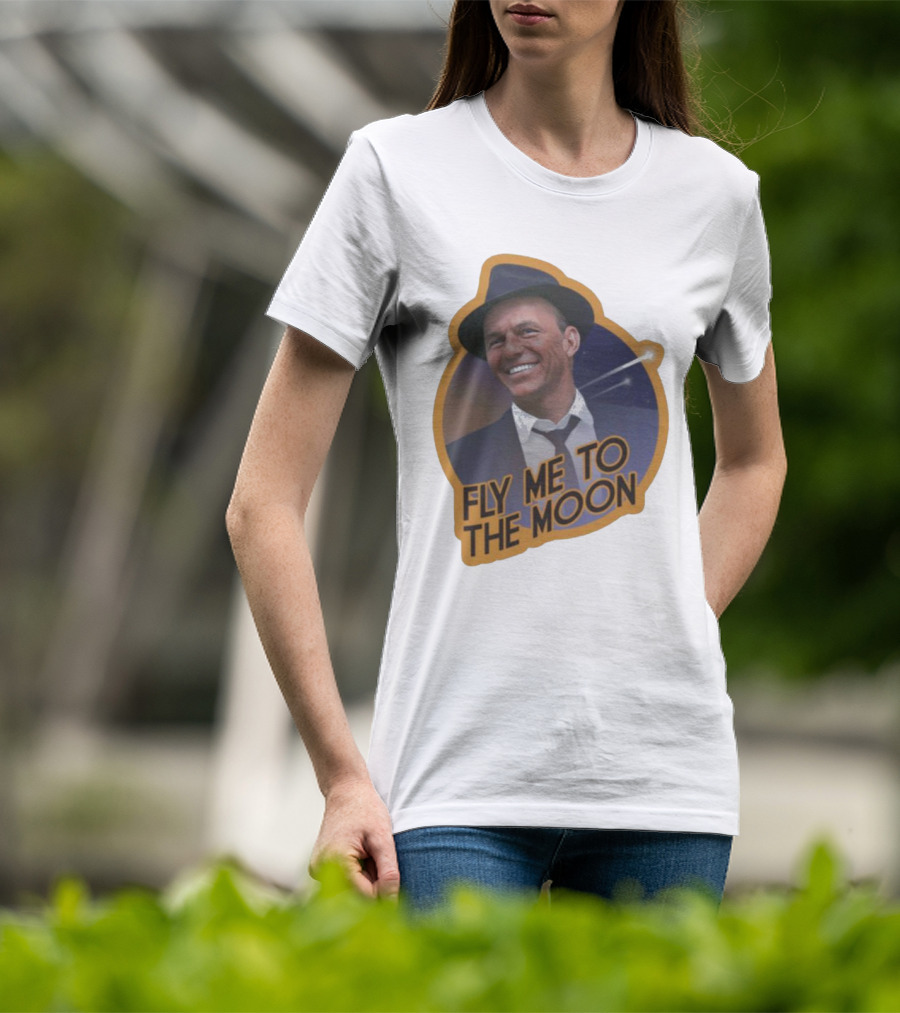 Frank Sinatra Fly Me To The Moon Vintage Iconic Singer T-Shirt