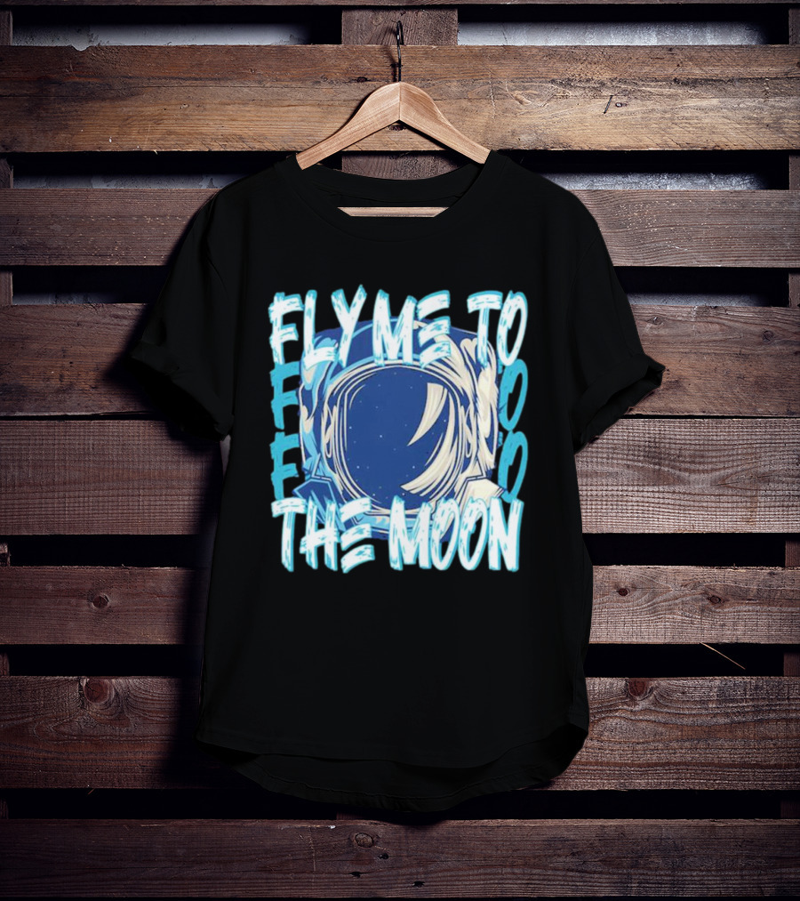 Fly Me To The Moon Astronaut Helmet Sky Stars T-Shirt