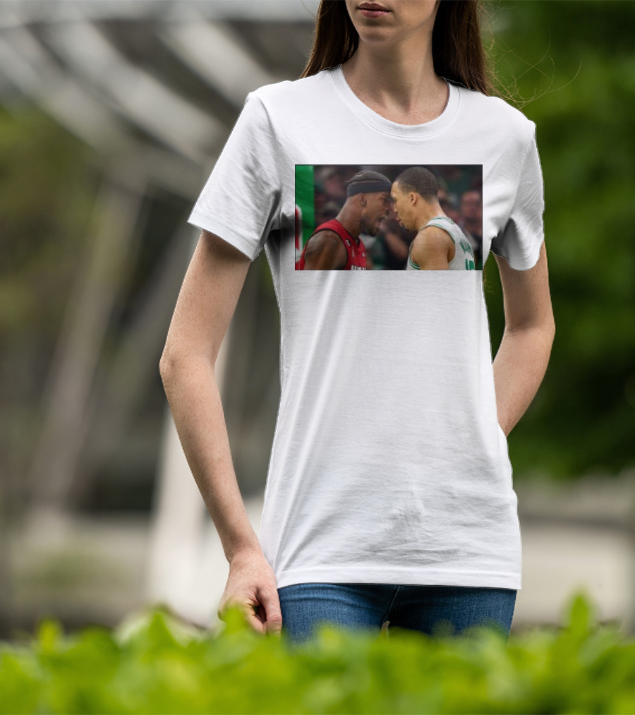 Jimmy Butler Grant Williams Faceoff Heat Celtics T-Shirt