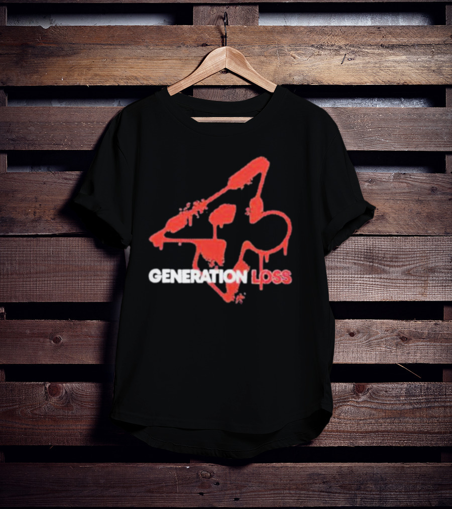 Generation Loss Red Glitch Dripping T-Shirt