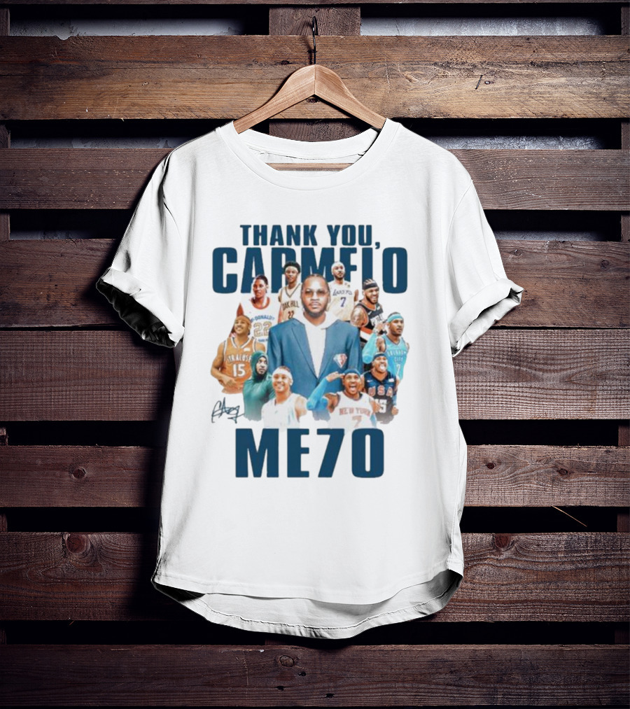 Thank You Carmelo Me70 Signature Basketball Journey T-Shirt