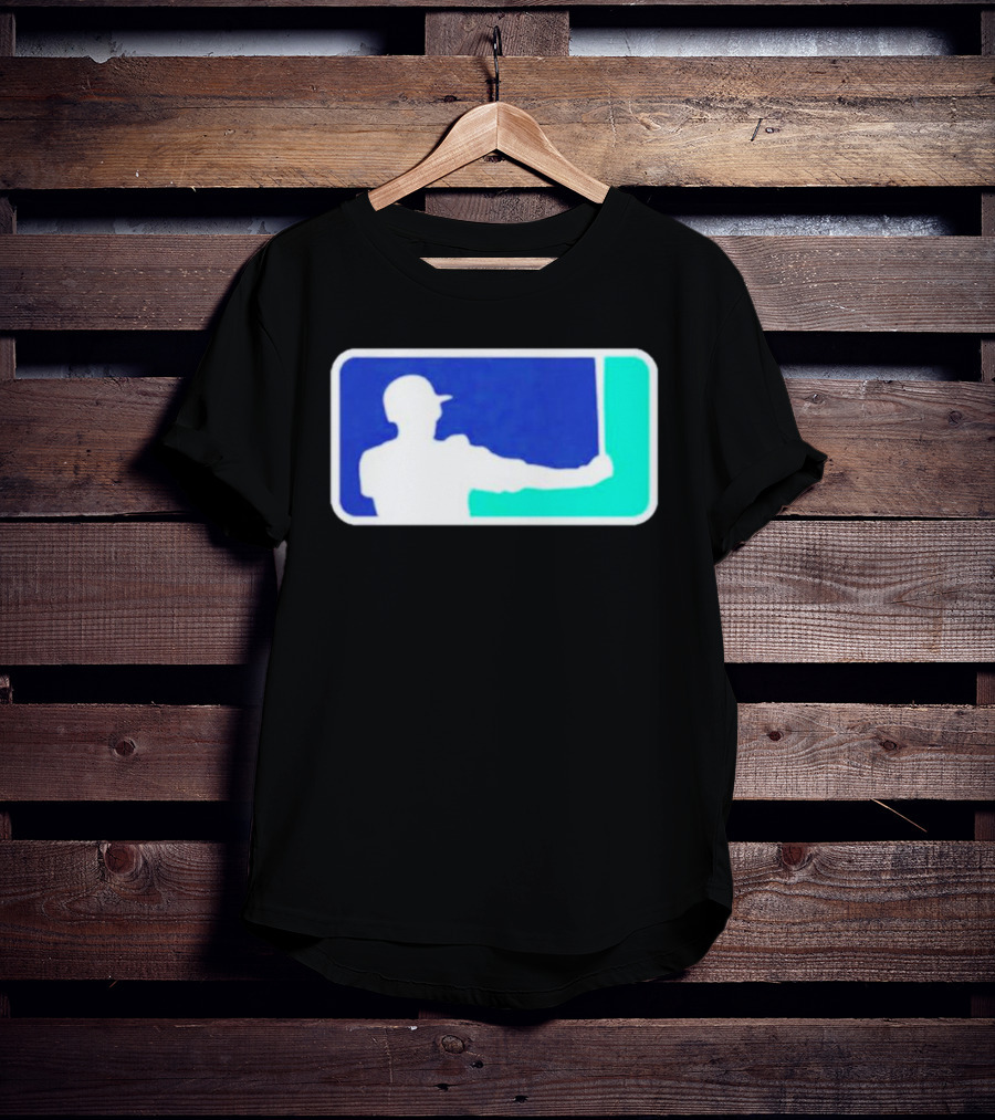 Baseball Ichiro Parody Logo Silhouette Player Swing T-Shirt