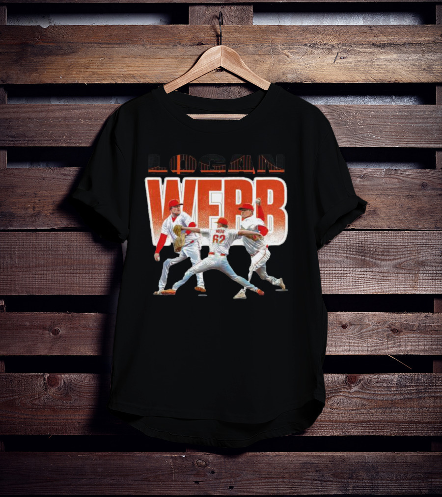Logan Webb San Francisco Giants Pitching Action T-Shirt