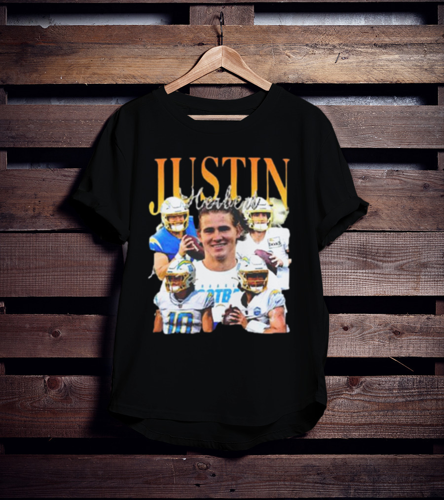 JUSTIN Herbert Chargers Quarterback Football Team Player T-Shirt