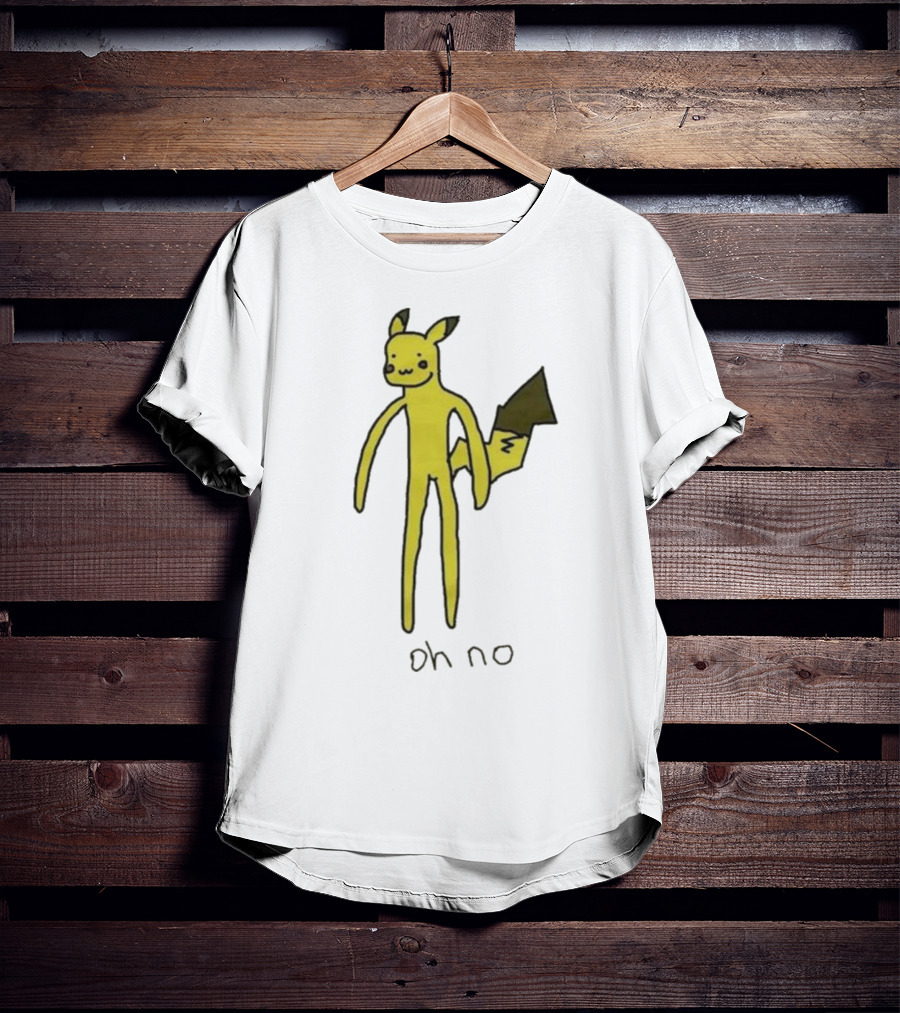 Pikachu Oh No Meme Long Limbed Yellow Character T-Shirt