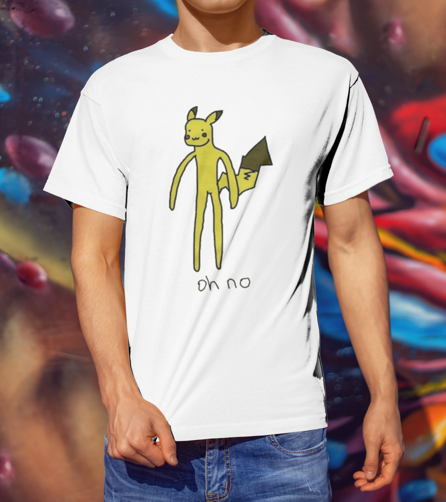 Pikachu Oh No Meme Long Limbed Yellow Character T-Shirt