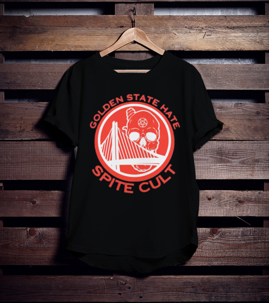 Golden State Hate Spite Cult Skull Bridge T-Shirt