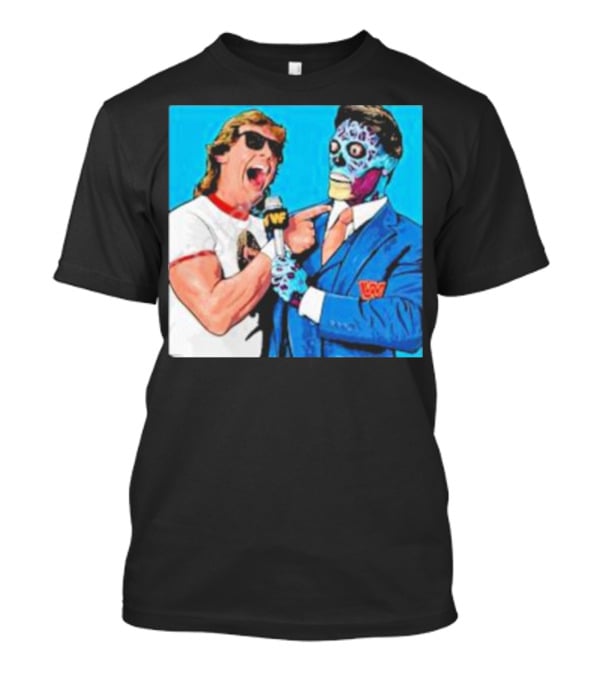 SquaredCircle They Live Wrestling Parody Comic T-Shirt