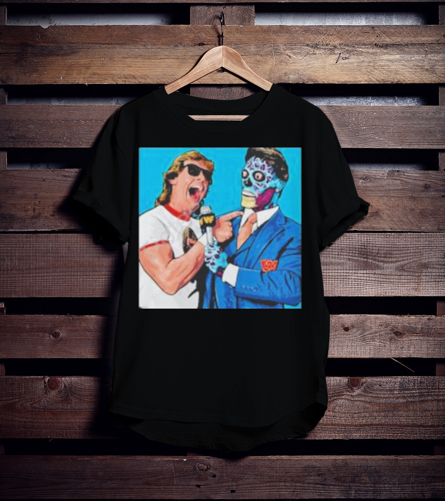 SquaredCircle They Live Wrestling Parody Comic T-Shirt