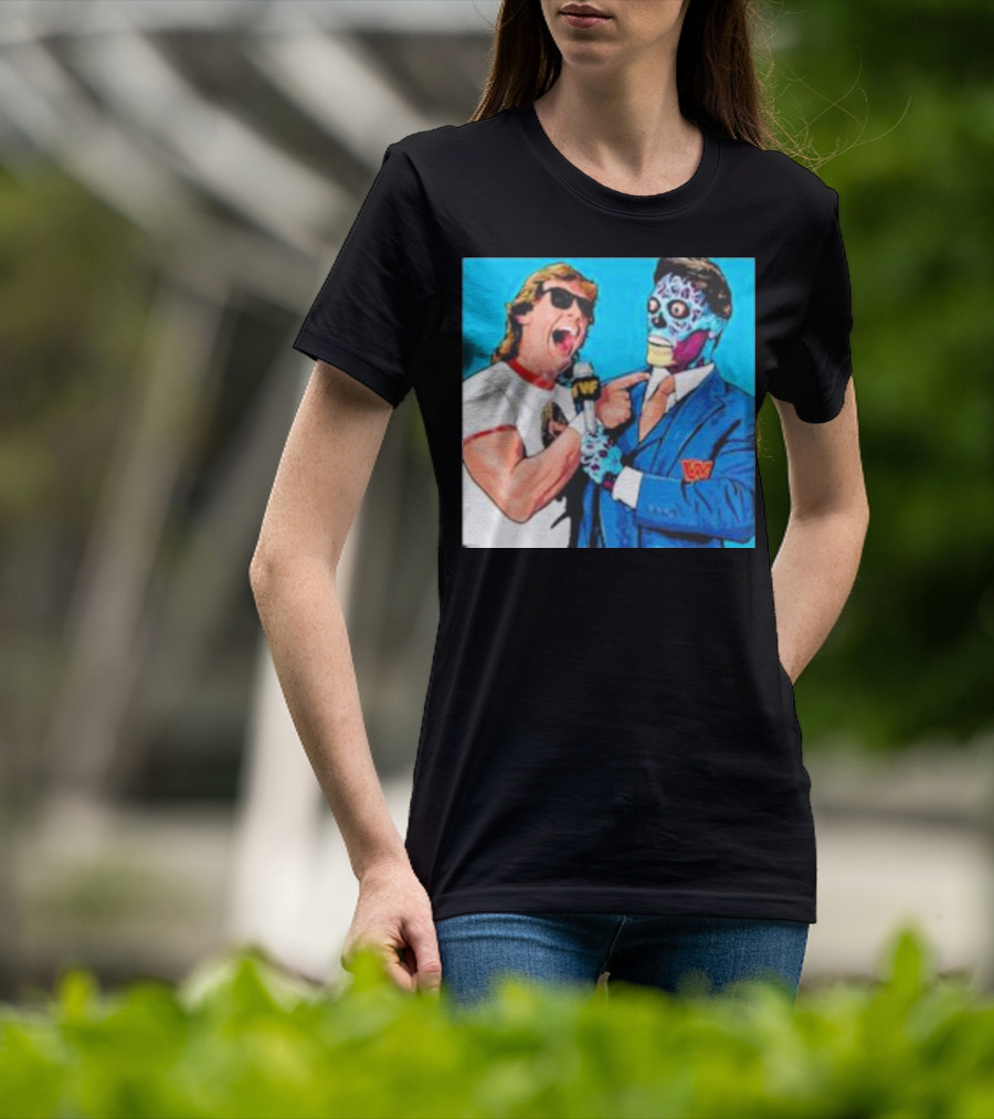SquaredCircle They Live Wrestling Parody Comic T-Shirt