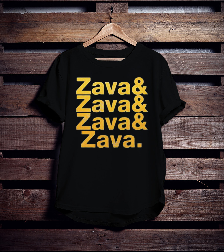 Zava And Zava And Zava And Zava Repeated Typography T-Shirt