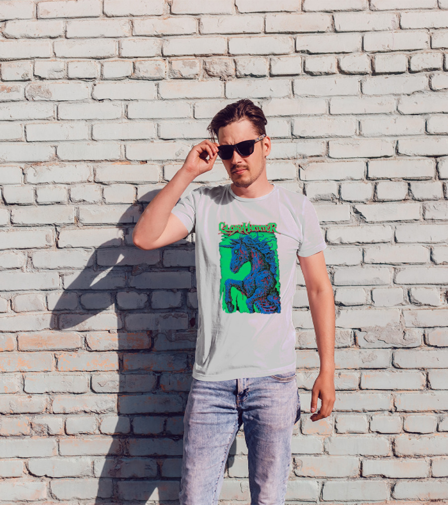 Gloryhammer Glowing Zombie Unicorn T-Shirt