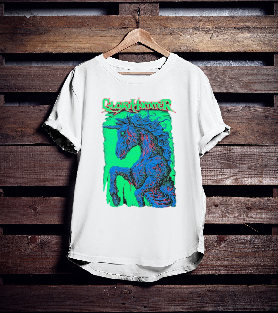 Gloryhammer Glowing Zombie Unicorn T-Shirt