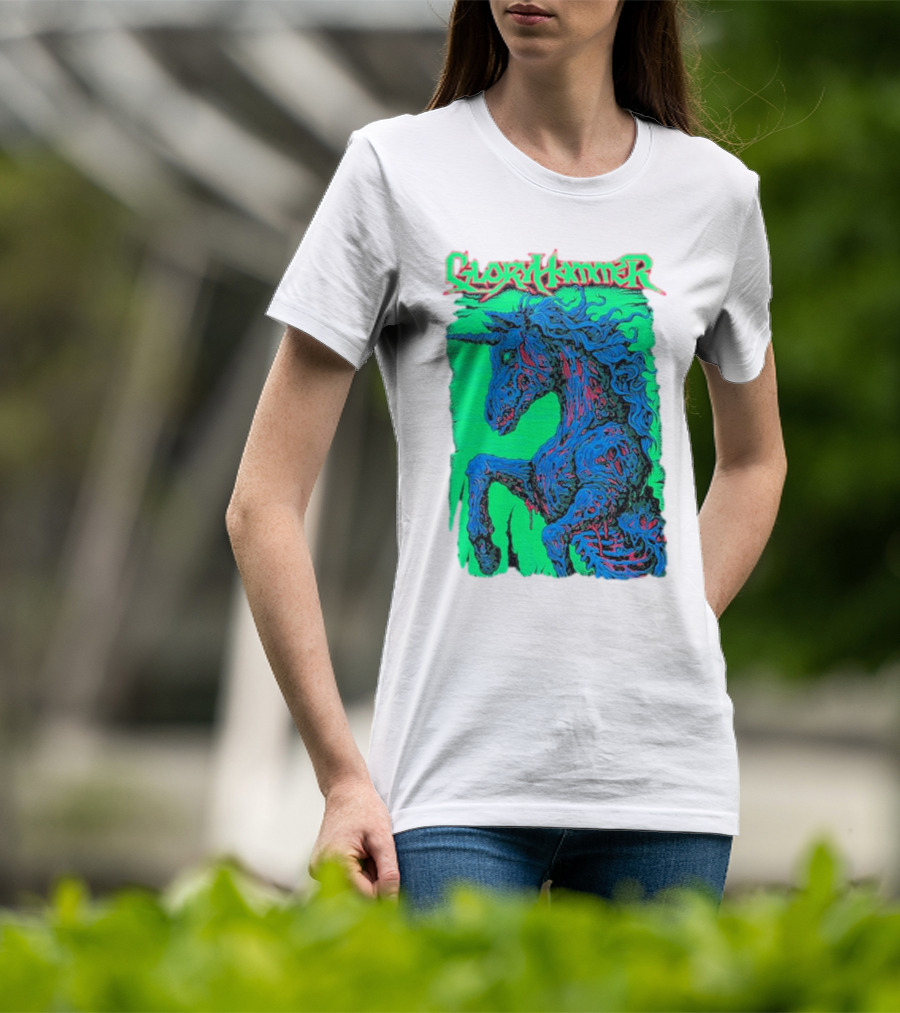 Gloryhammer Glowing Zombie Unicorn T-Shirt