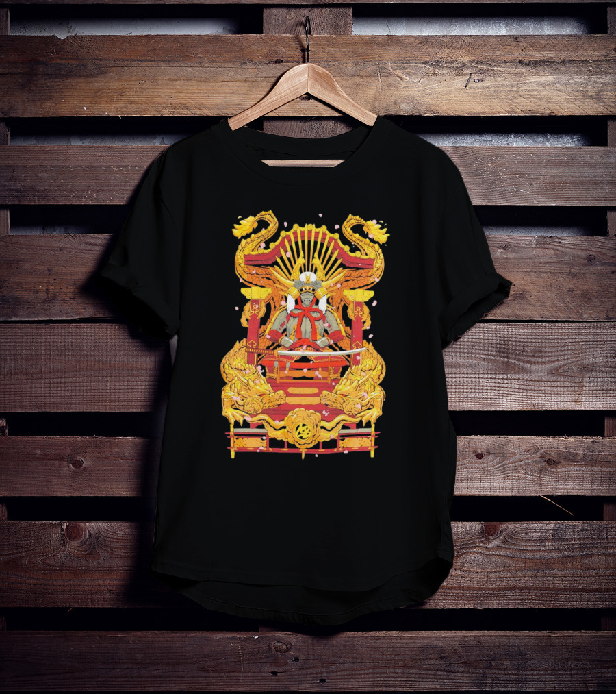 Howard Estate Samurai Throne With Golden Dragons T-Shirt