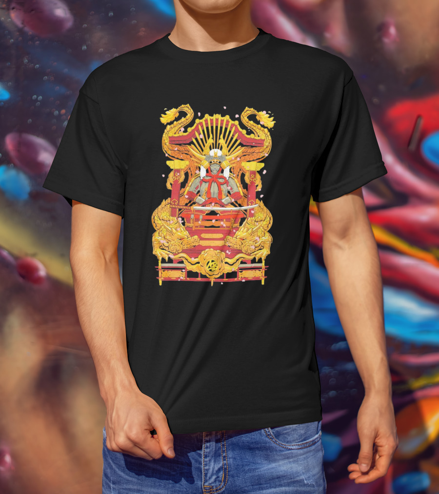 Howard Estate Samurai Throne With Golden Dragons T-Shirt
