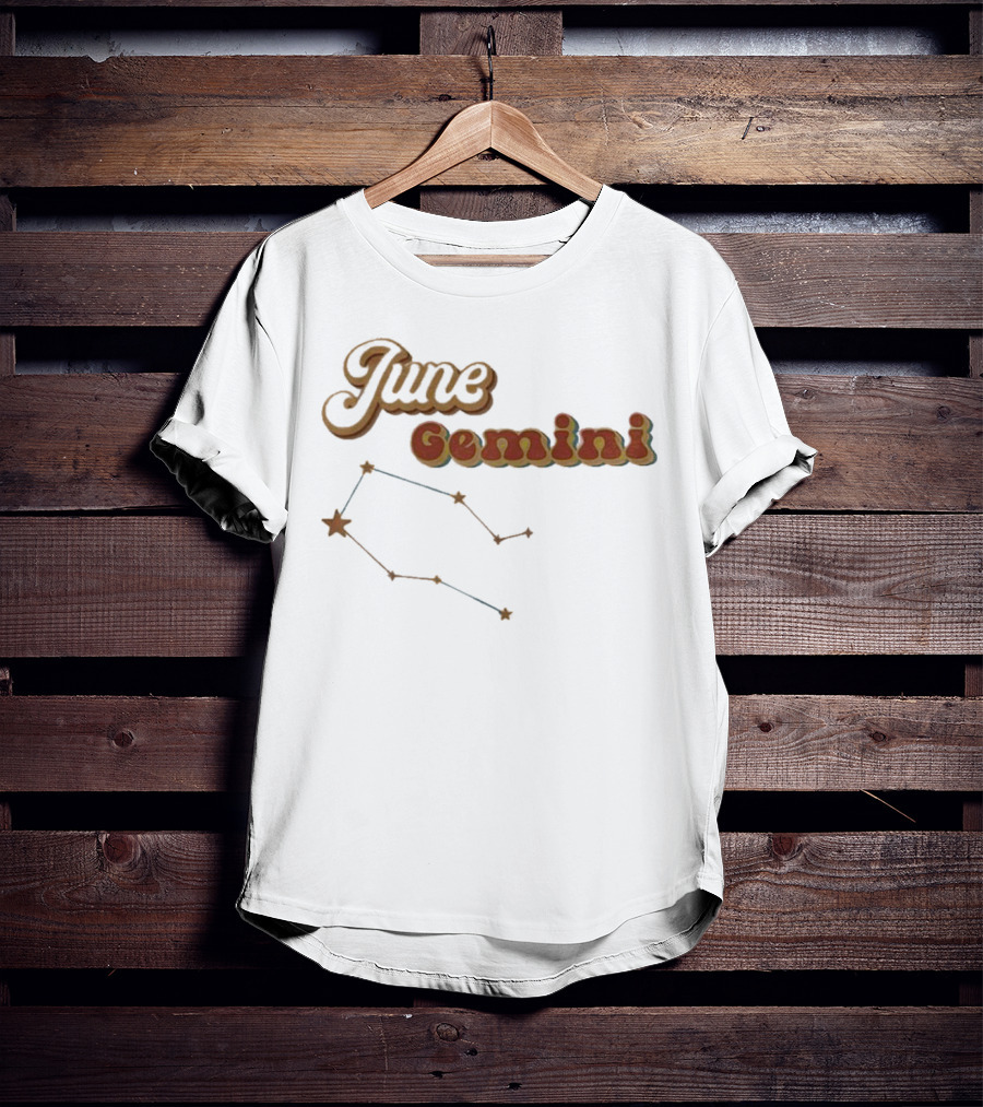 June Gemini Constellation Stars T-Shirt