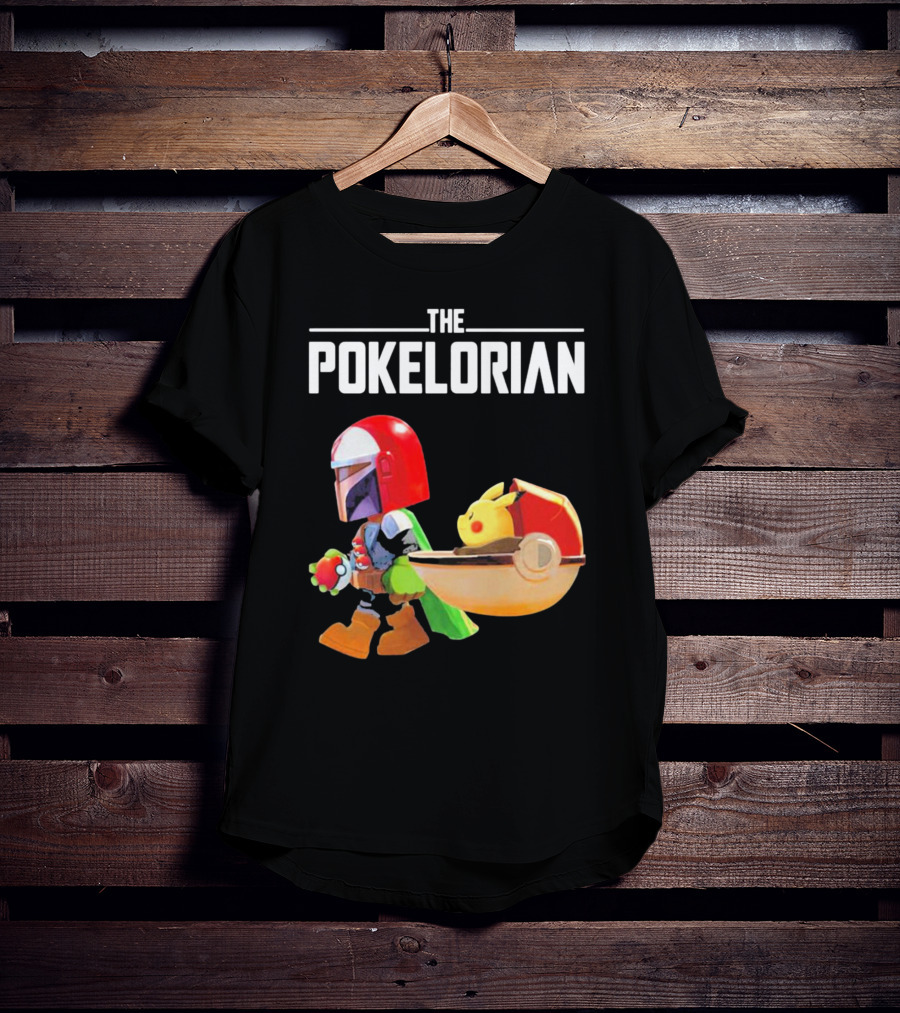 THE POKELORIAN Pikachu Yoda Parody Pop Culture Crossover T-Shirt