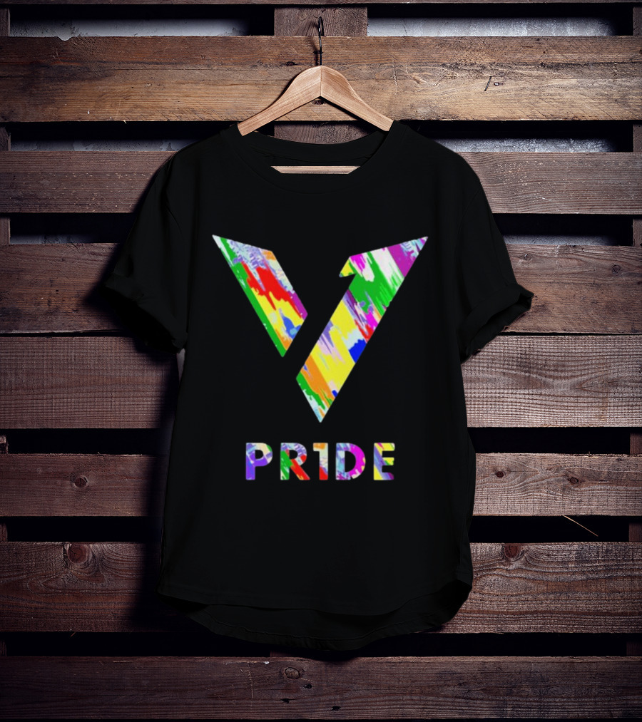 Love Is Love Version1 V Pride Rainbow Paint Splatter T-Shirt