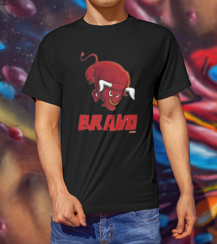 Bravo Red Bull Toro Bravo Charging Bull T-Shirt