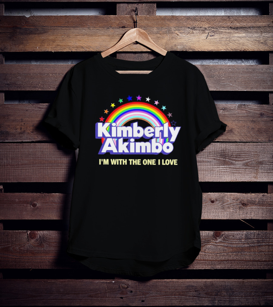 Kimberly Akimbo I'm With The One I Love Rainbow Stars T-Shirt