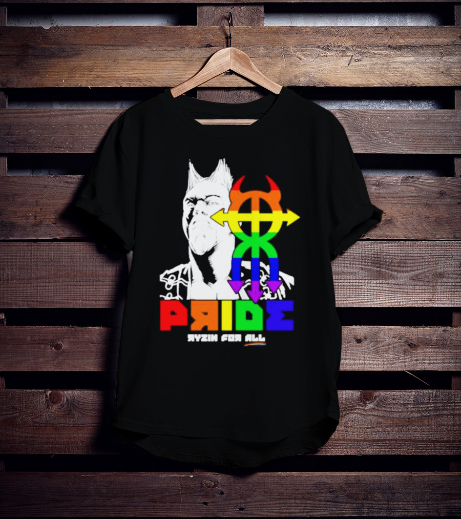 Pride Ryzin For All Rainbow Symbol With Warrior T-Shirt