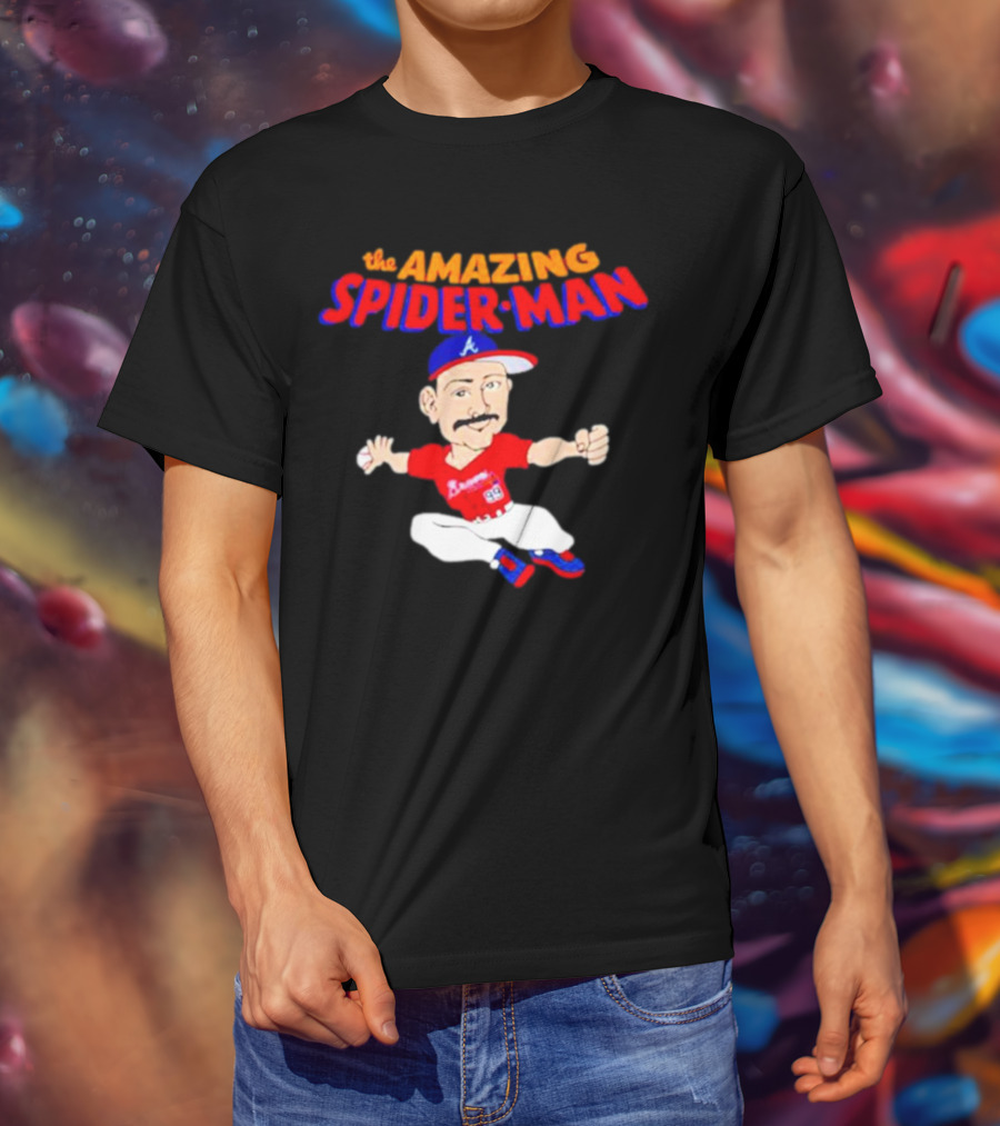 Spencer Strider Atlanta Braves The Amazing Spider-Man Baseball Fusion T-Shirt
