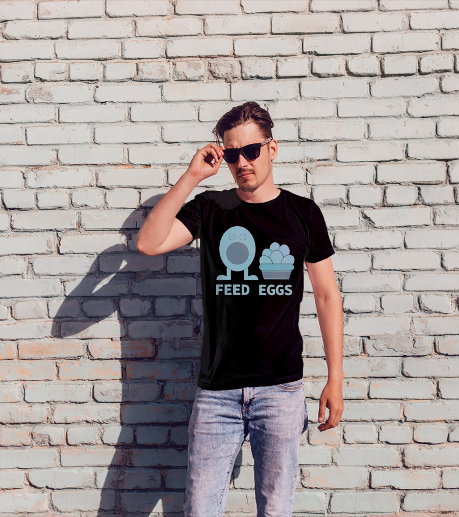 I Think You Should Leave Feed Eggs Blue Cartoon Character Bowl T-Shirt