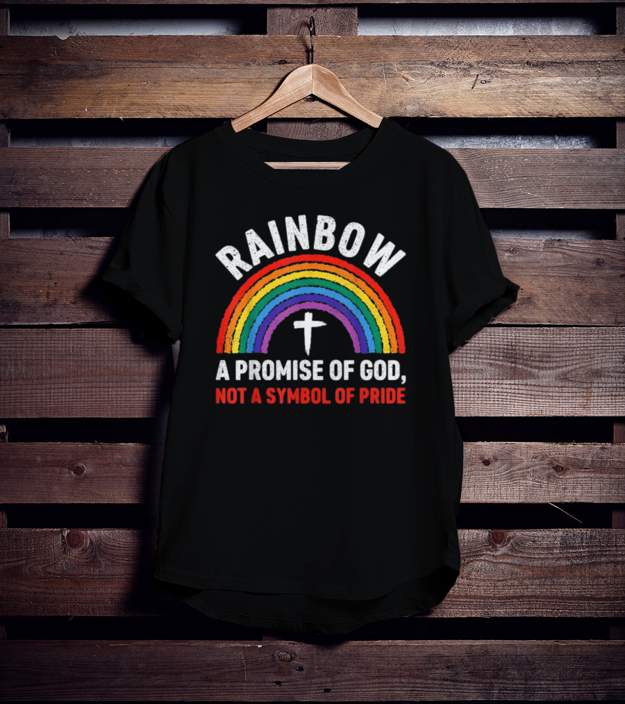 Rainbow Cross A Promise Of God Not A Symbol Of Pride T-Shirt