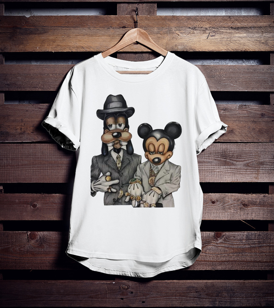90s Hip Hop Dancehall Soca Junkie Mickey Mouse Goofy Fashion T-Shirt