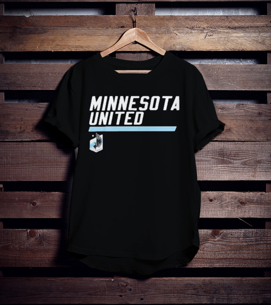 Minnesota United FC Logo With Blue Slant And Text T-Shirt