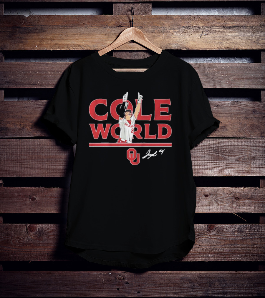 Oklahoma Softball Cole World Jayda Coleman OU Signature 24 T-Shirt