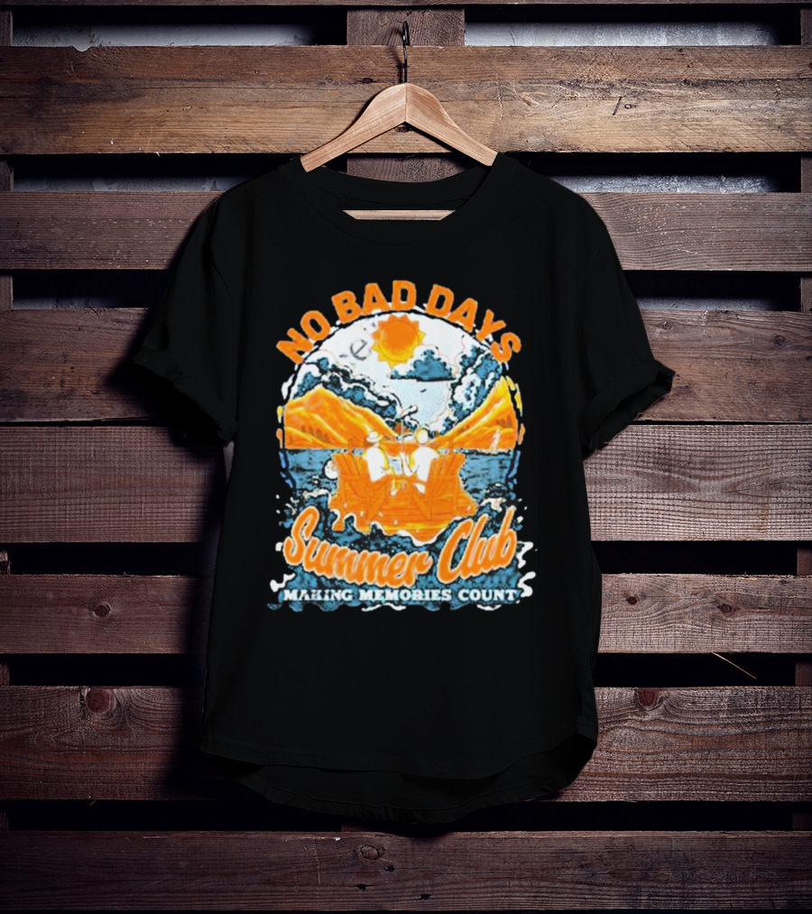 The Hockey Guys No Bad Days Summer Club Making Memories Count Adirondack Lakeside Scene T-Shirt