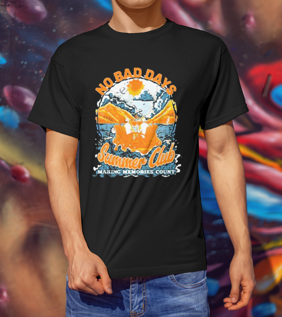 The Hockey Guys No Bad Days Summer Club Making Memories Count Adirondack Lakeside Scene T-Shirt