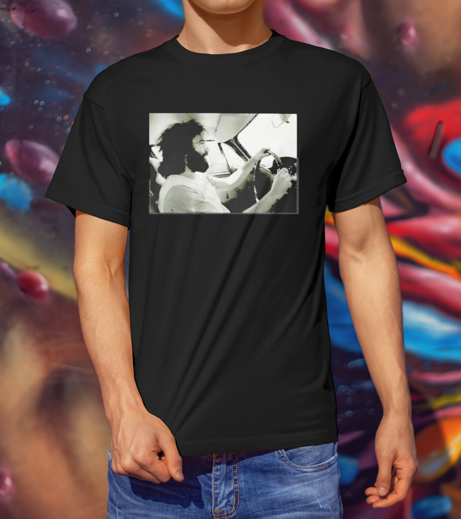 Jerry Garcia Driving Car Grand Prix Racecourse Watkins Glen T-Shirt