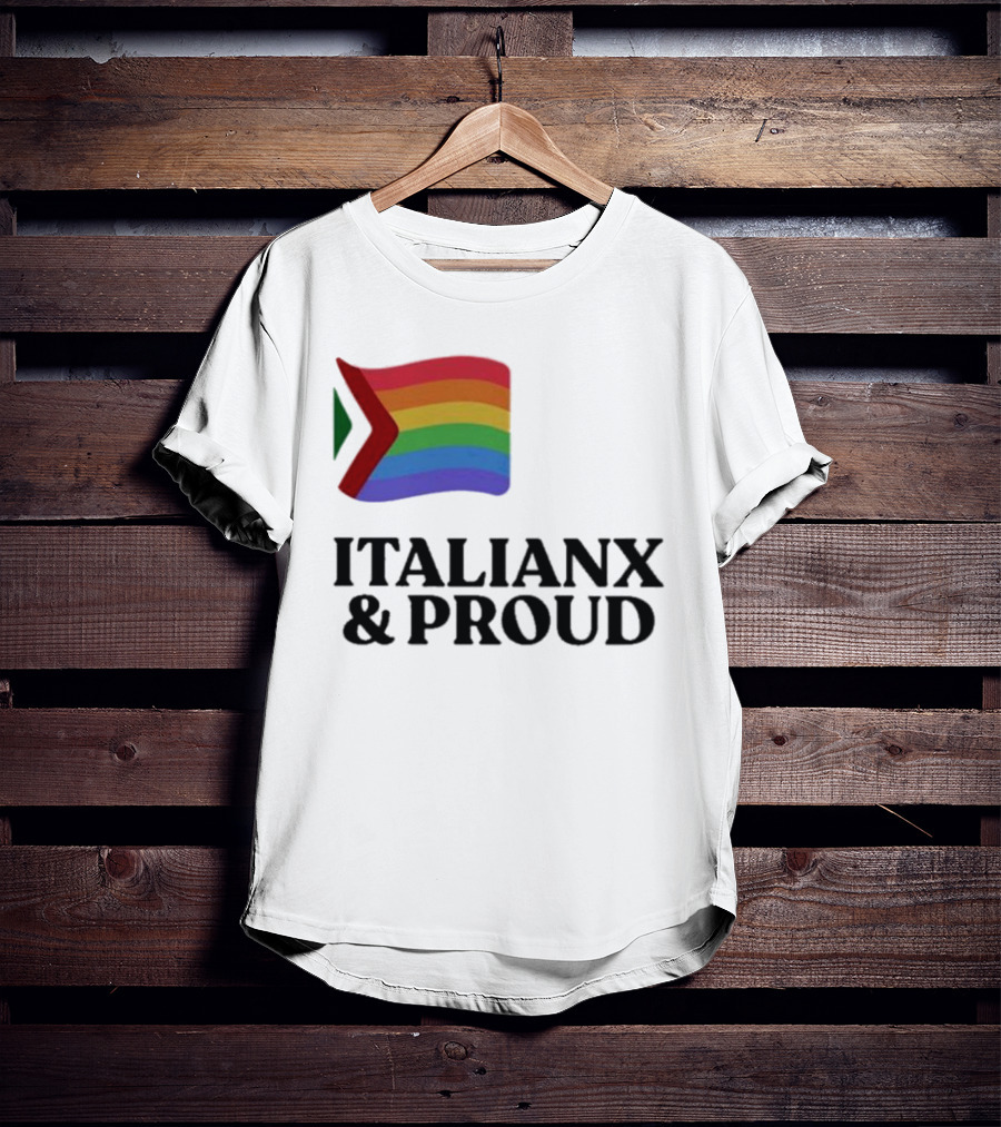 Italianx And Proud Rainbow Flag Pride T-Shirt
