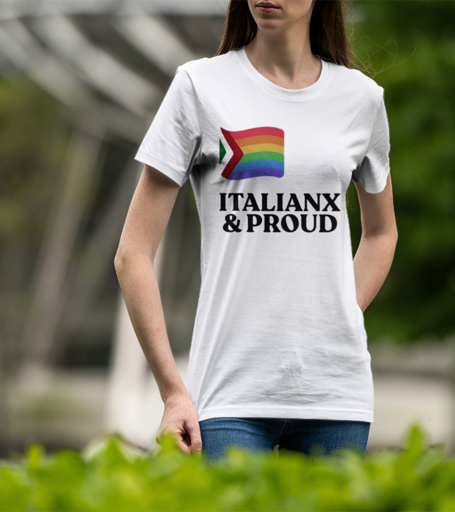 Italianx And Proud Rainbow Flag Pride T-Shirt