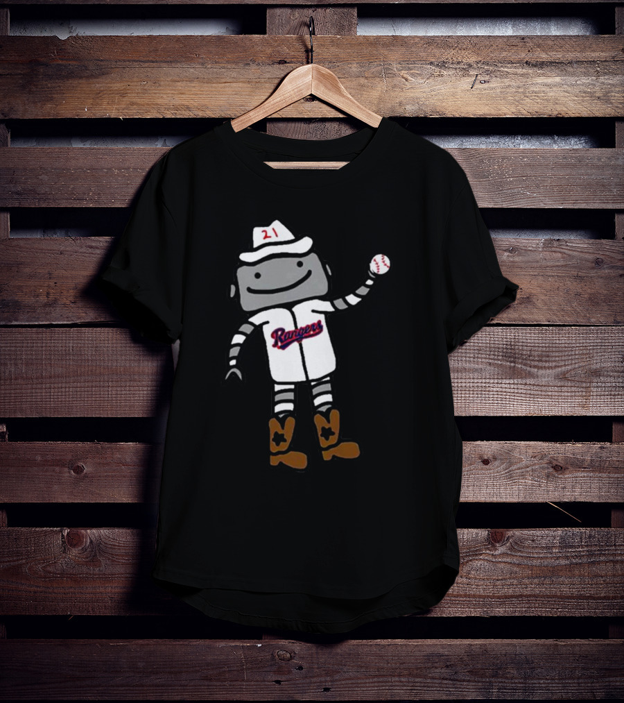 Texas Rangers Jason Robertson Robo Multisport Athlete Baseball Robot T-Shirt
