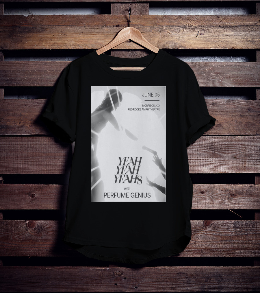 Yeah Yeah Yeahs With Perfume Genius June 05 Red Rocks Morrison CO T-Shirt