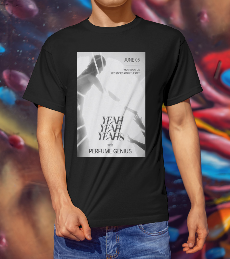 Yeah Yeah Yeahs With Perfume Genius June 05 Red Rocks Morrison CO T-Shirt
