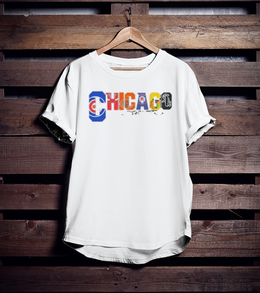 Chicago Sports Teams Logos Collage T-Shirt