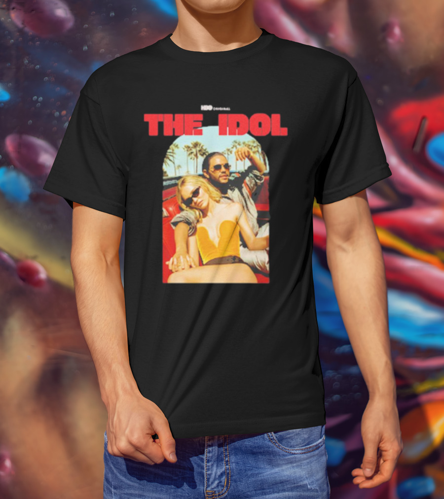 HBO Original The Idol Red Text Vintage Car And Palm Trees T-Shirt