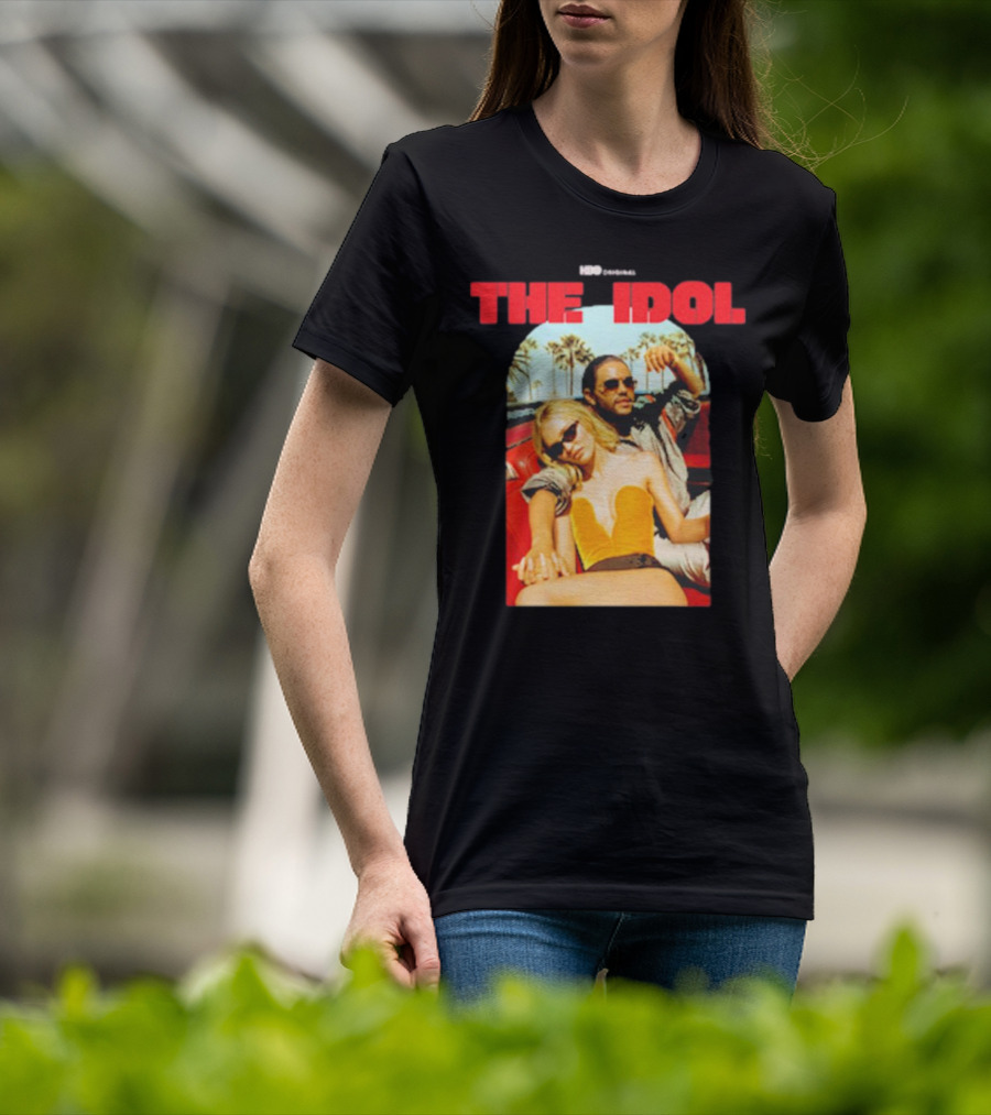 HBO Original The Idol Red Text Vintage Car And Palm Trees T-Shirt