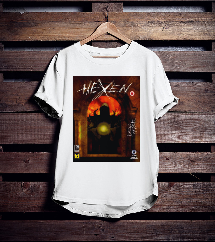 Hexen Beyond Heretic Video Game Cover Phil Spencer Wearing T-Shirt